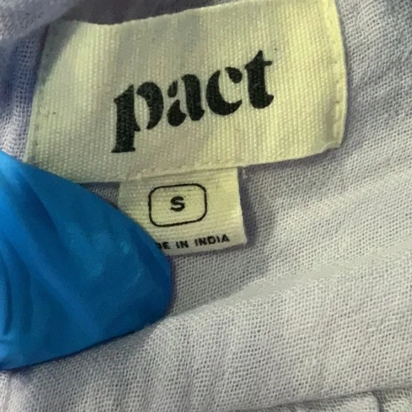 NEW Pact Organic Cotton Lilac Purple Coastal Gauze Bell Sleeve Midi Dress Small - Picture 6 of 7